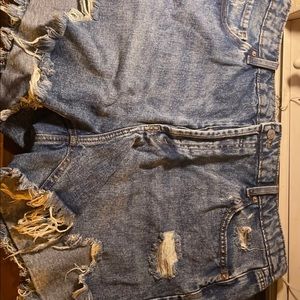 Medium- Dark Washed Highest Rise Shorts